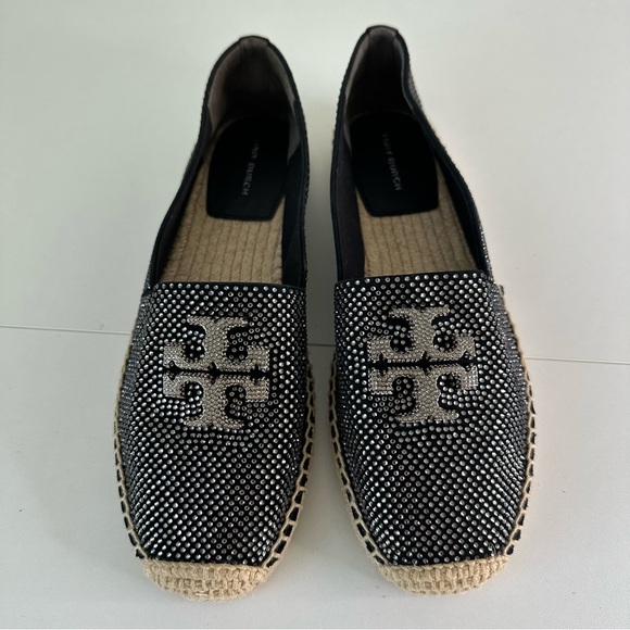 Tory Burch Shoes - Tory Burch Everly Espadrille Embellished Royal Suede in Black SZ US 7.5
